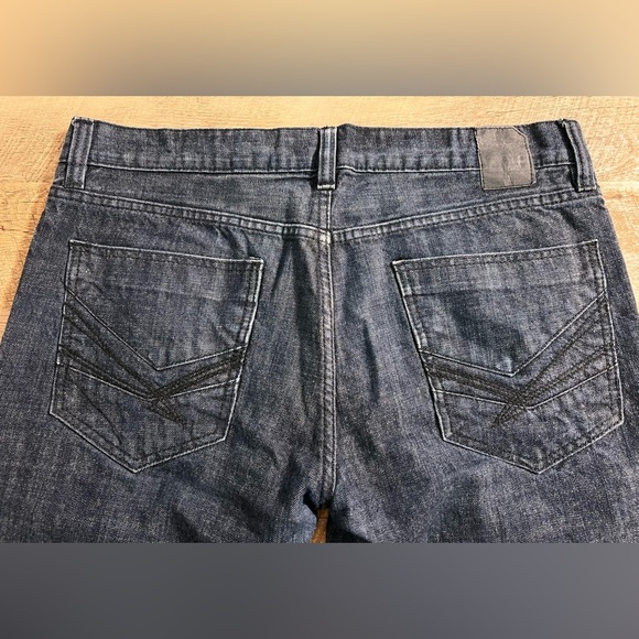 Vintage Marc Ecko Jeans Mens 36x32 Slim Fit Cut & Sew Dark Wash Blue Denim - Picture 6 of 8
